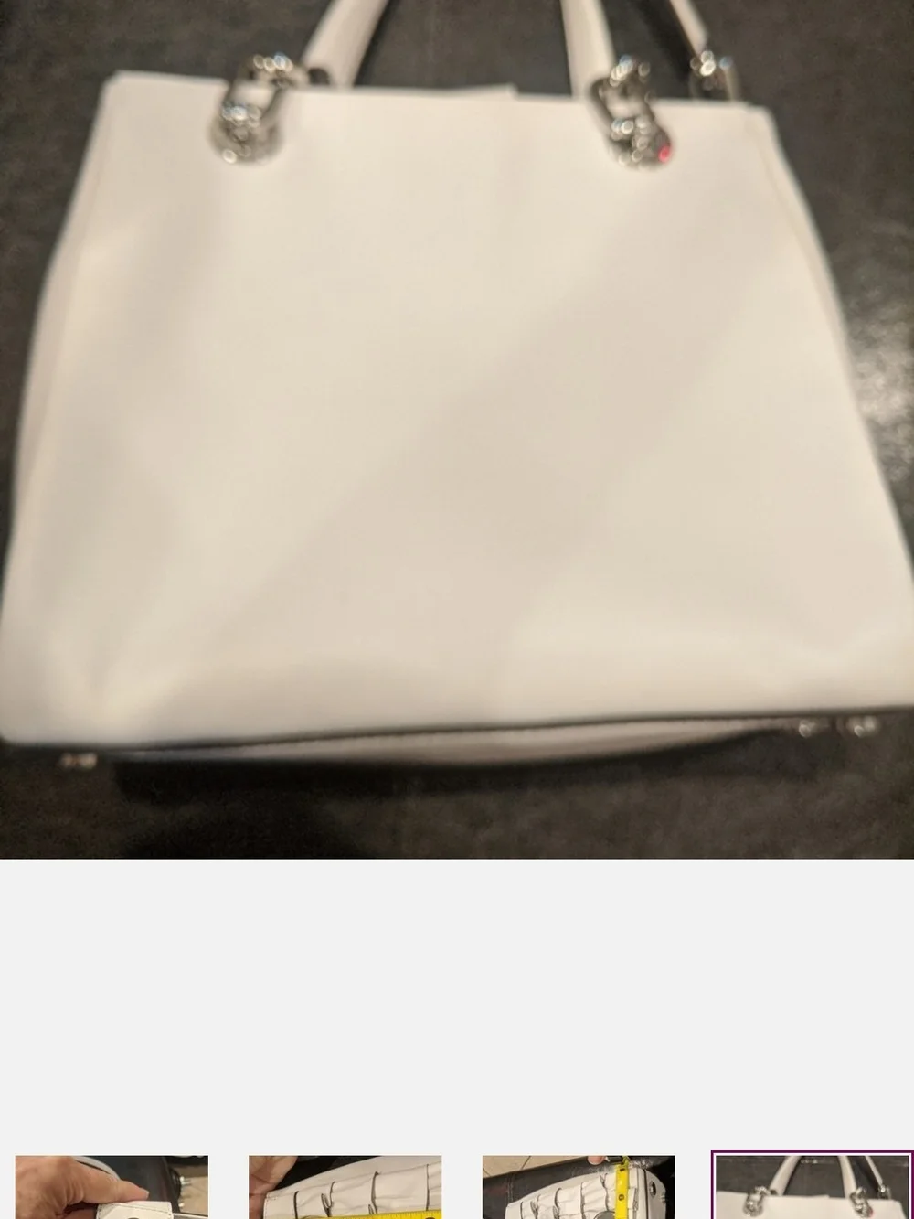 MICHAEL KORS Ivory Ruffle Leather Shoulder Bag ***NEVER USED***NEW